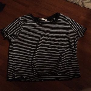 crop top, black and white strips